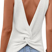 Eleanor | Women's V-Neck Relaxed-Fit Sleeveless Knit Tank Top with Elegant for Casual