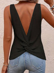 Eleanor | Women's V-Neck Relaxed-Fit Sleeveless Knit Tank Top with Elegant for Casual