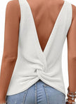 Eleanor | Women's V-Neck Relaxed-Fit Sleeveless Knit Tank Top with Elegant for Casual