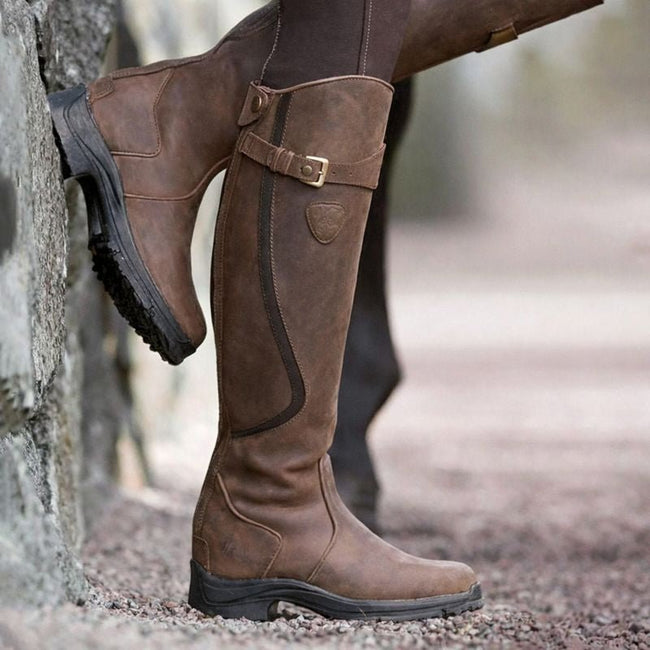 Mia | Women's Waterproof Boots Knee-High Buckle Detail