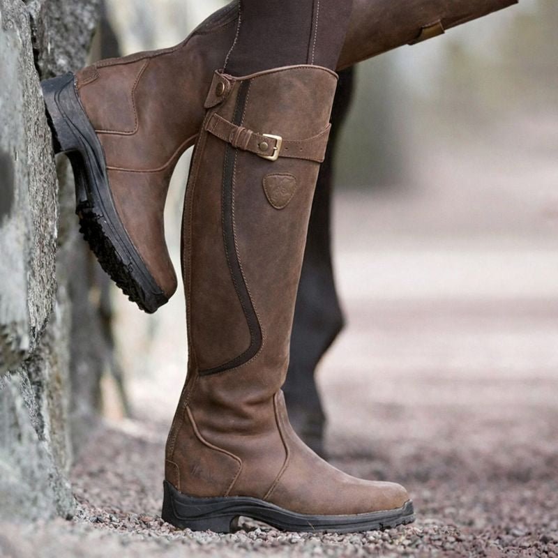 Mia | Women's Knee-High Buckle Waterproof Boots