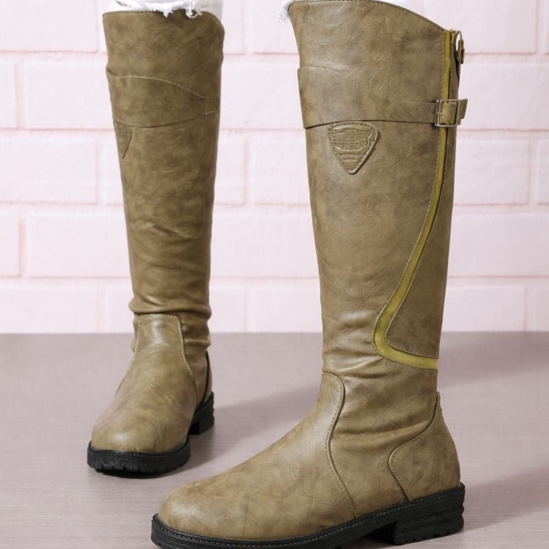 Mia | Women's Knee-High Buckle Waterproof Boots