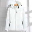 Rain Jacket Women Waterproof Hooded Adjustable Fit Zip Pockets