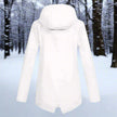 Rain Jacket Women Waterproof Hooded Longline Zip-Up