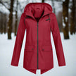 Rain Jacket Women Waterproof Hooded Longline Zip-Up