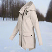Rain Jacket Women Waterproof Hooded Longline Zip-Up