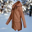 Rain Jacket Women Waterproof Hooded Longline Zip-Up