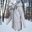 Rain Jacket Women Waterproof Hooded Longline Zip-Up