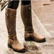 Victoria | Women's Waterproof Leather Knee High Boots Buckle Strap