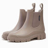 Chelsea Boots Waterproof Slip On Lug Sole Matte Ankle Rain Boots | Lise