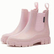 Chelsea Boots Waterproof Slip On Lug Sole Matte Ankle Rain Boots | Lise