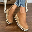 Aria | Women's Wedge Platform Zip-Up Ankle Boots