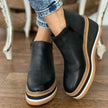 Aria | Women's Wedge Platform Zip-Up Ankle Boots
