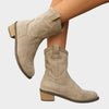 Harper | Women's Western-Stitch Suede Cowboy Ankle Boots