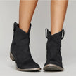 Aria | Women's Western-Style Suede Ankle Knee High Boots Flat Heel