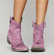 Aria | Women's Western-Style Suede Ankle Knee High Boots Flat Heel
