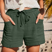 FJØRNA lightweight summer women's shorts with wide legs and drawstring waist, casual and breathable for warm weather.